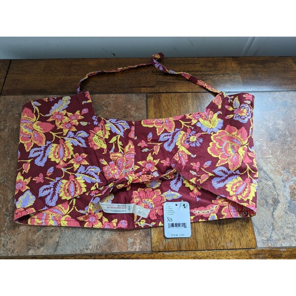 Intimately Free People Bandeau Bralette Floral Pattern Summer Top XS - Picture 2 of 3